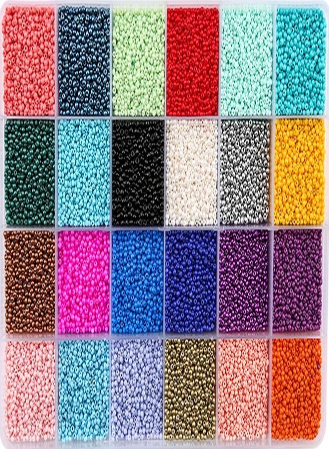 دي آي واي كرافتس مجموعة خرز زجاجي لصنع الأساور، فواصل، مجموعة صنع المجوهرات، مجموعة خرز زجاجي لصنع الأساور والقلائد والخواتم، مجموعة خرز زجاجي لصنع الأعمال الفنية والحرف اليدوية (5000) - Image 2